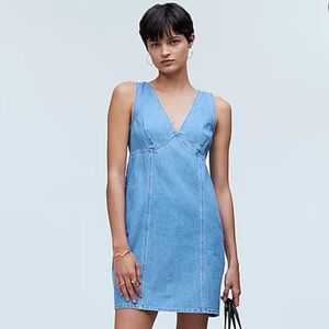 Madewell The Ariana V-Neck Mini Dress Size Large